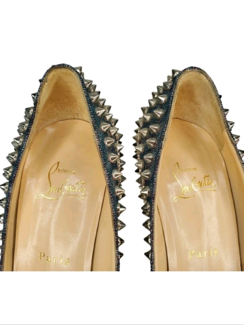 Christian Louboutin Metallic Lady Peep Spikes 150 Pumps - Picture 4 of 8